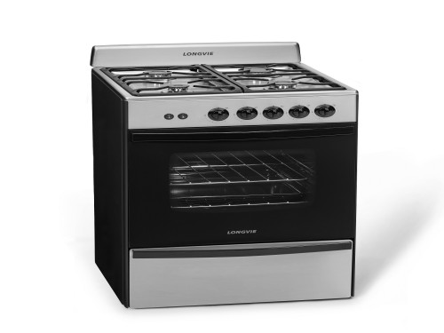 Cocina A Gas Longvie 13331xf 56cm Inox Cajón Parrilla