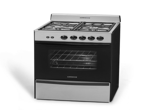 Cocina A Gas Longvie 13331xf 56cm Inox Cajón Parrilla