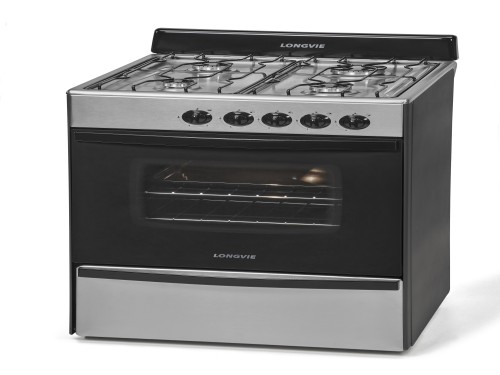 Cocina A Gas Longvie 13231xf 56cm Inox Cajón Parrilla