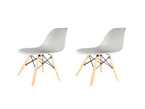 Silla Eames Gris Claro x2