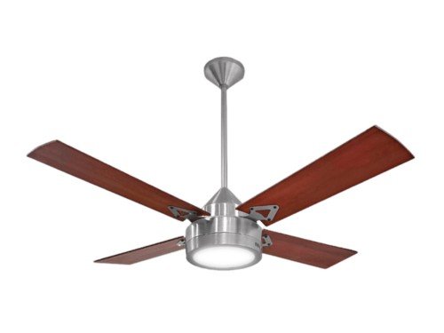 Ventilador de techo de acero con luz y palas de madera WINDLUX® 155