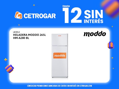 Heladera Moddo HM-A280 265 lt blanca