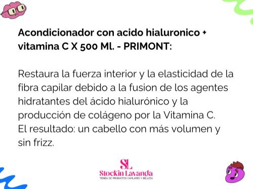 Acondicionador con acido hialuronico + vitamina C X 500 Ml. - PRIMONT