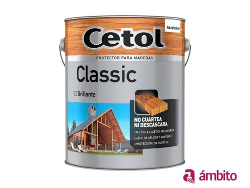 Pintura impermeable Para Madera Cetol Brillante Al Aguarras 4 litros