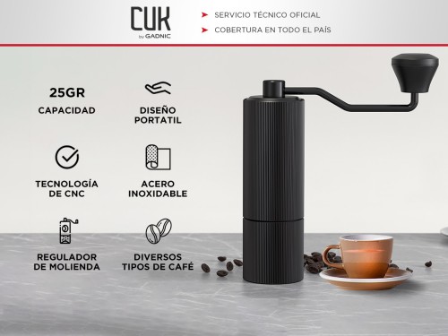 Molinillo de Café Manual Gadnic Profesional Con Regulador de Molida