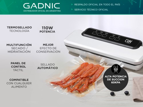 Envasadora Al Vacio Gadnic Neptuno Conservadora De Alimentos Tactil