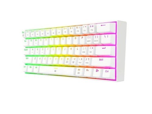 Teclado Redragon Dragonborn White red switch spanish K630W-RGB-SP