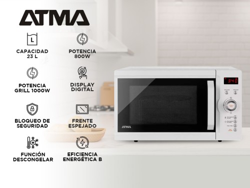 Microondas Atma MD1723GN 23 Litros con Grill