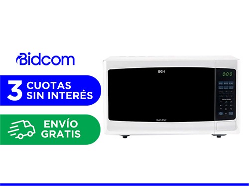 Microondas Grill BGH Quick Chef 28 litros B228DB9 Blanco