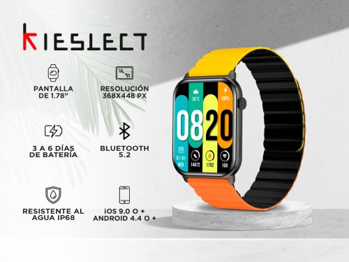 Smartwatch Kieslect Ks Pantalla IP68 Malla Magnética Bluetooth