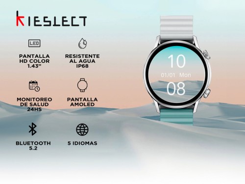 Smartwatch Kieslect Kr Pro -Pantalla 143 Amoled IP68 Malla Magnética