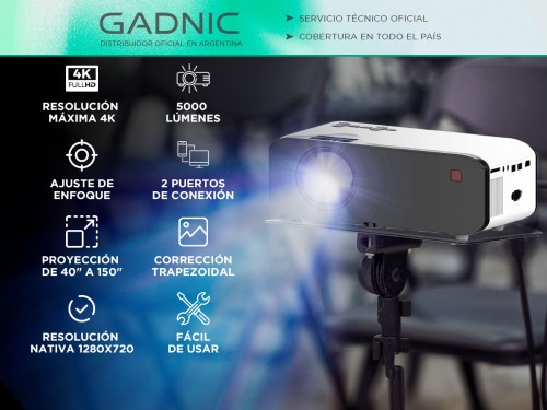 Proyector Gadnic Mini Portátil 4k