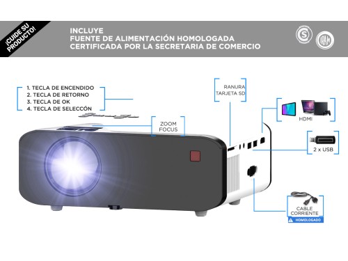 Proyector Gadnic Mini Portátil 4k