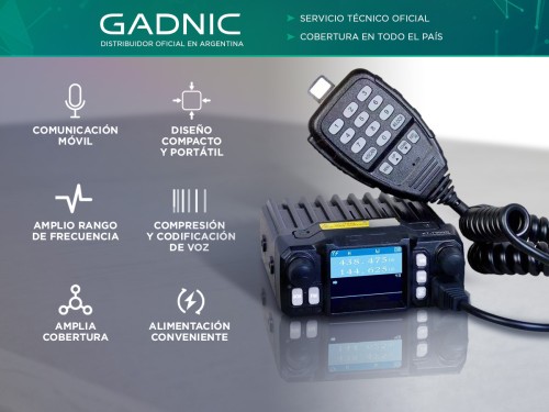 Radio Móvil Gadnic RBG-200CH Doble Banda 25w 200ch VHF UHF