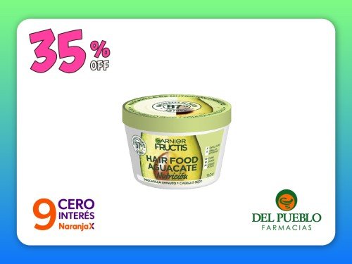 Máscara Capilar Fructis Hair Food Aguacate x 350 ml