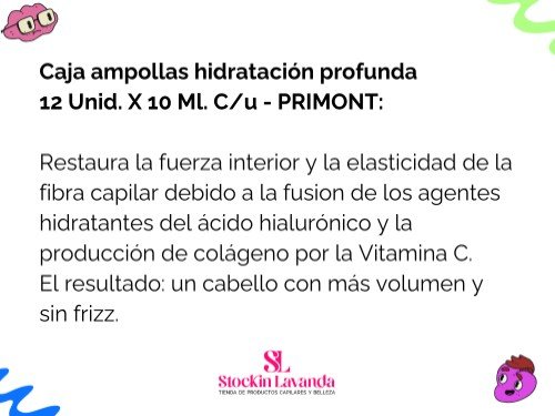 Caja ampollas hidratación profunda 12 Unid. X 10 Ml. C/u - PRIMONT