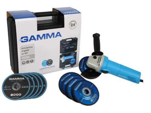 Combo Amoladora 750w+Taladro Kit Con Maletin 710w Gamma