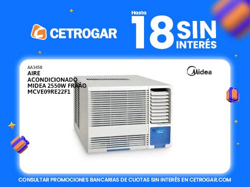 Aire Acondicionado Midea 2550W frío MCVE09RE22F1