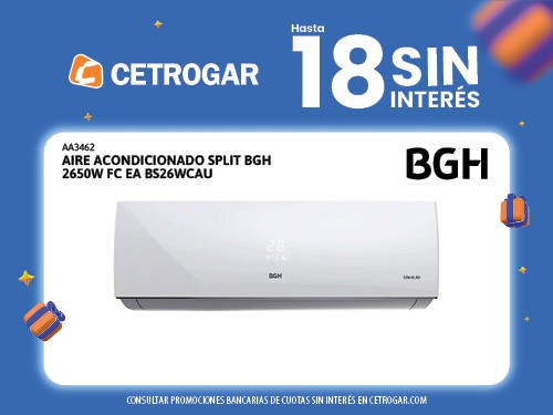 Aire acondicionado split BGH 2650W FC EA BS26WCAU