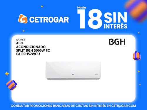 Aire acondicionado split BGH 5000W FC EA BSH52WCU