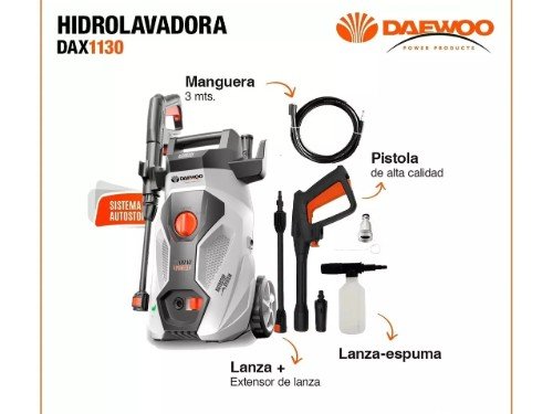 Hidrolavadora Daewoo 105bar 1200w Alta Presion C Autostop