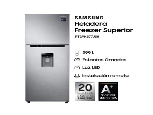 Heladera con freezer Samsung RT29K577JS8 299lt No Frost