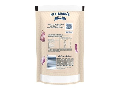 Mayonesa Con Ajo Hellmanns 250 G