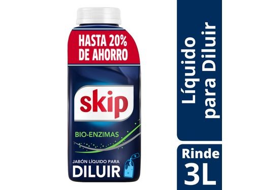 Jabón Líquido Skip  Para Diluir Con Bio Enzimas 500ml - LLevás 2x1