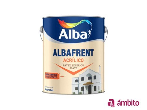 Pintura Para Exterior  y Frentes Acrílica Albafrent 20 Litros