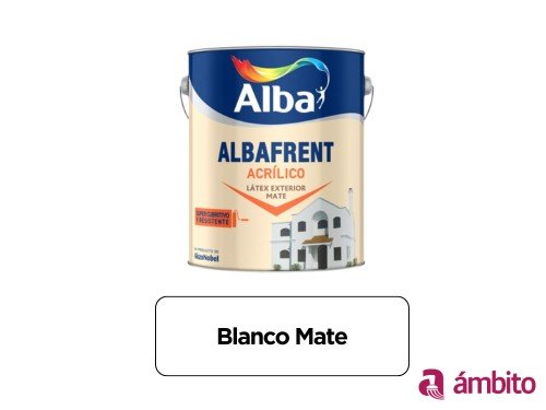 Pintura Para Exterior  y Frentes Acrílica Albafrent 20 Litros