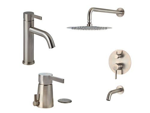 Griferia Steel Peirano Set Baño Completo Acero ¡CyberOferta + Envío!