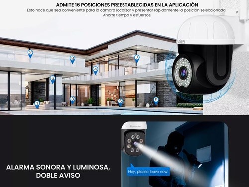 Camara De Seguridad Overtech Ov-62ptz Wifi Detección De Movimiento