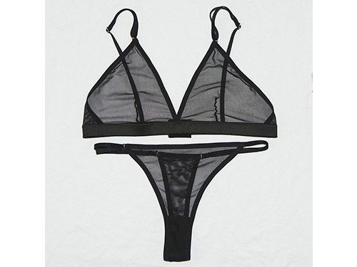 Conjunto de microtul elastizado negro sexy varios talles cuotas s/int.