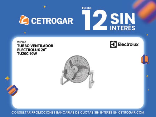 Turbo ventilador Electrolux 20" TU20C 90W