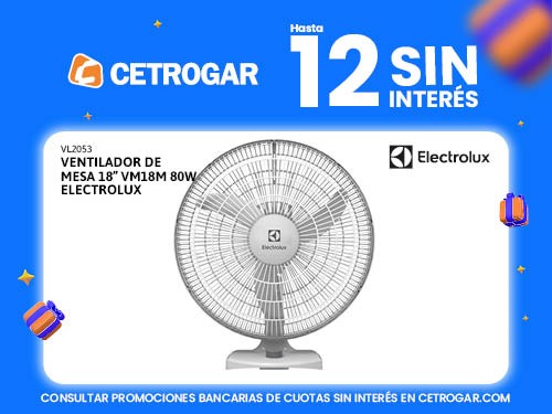 Ventilador de mesa 18" VM18M 80W Electrolux