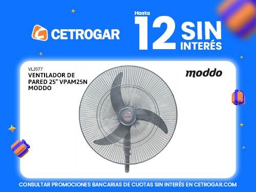 Ventilador de pared 25" VPAM25N Moddo