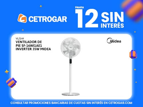 Ventilador de pie SF-16WI1AE1 inverter 35W Midea