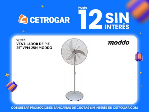 Ventilador de pie 25" VPM-25N Moddo