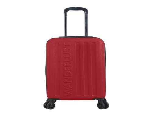 Valija Carry On Rigida Abs 4 Ruedas Doble Wanderlust Roja