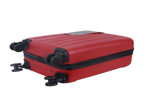 Valija Carry On Rigida Abs 4 Ruedas Doble Wanderlust Roja