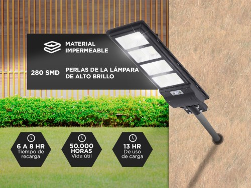 Reflector Solar Led 120W GADNIC S-LIGHT10 Sensor De Movimiento Exterio