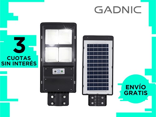 Reflector Solar Led 100w Gadnic S-LIGHT8 Con Sensor de Movimiento Para