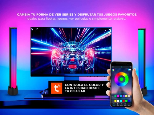 Lámpara LED Velador Gadnic RGBAR 2000 RGB Control Por APP