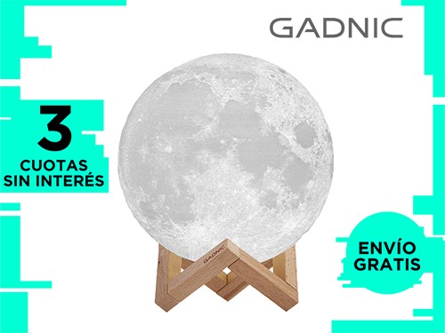 Lámpara Gadnic Luna 18cm 16 Colores RGB + Blanco Luz Cálida y Fría