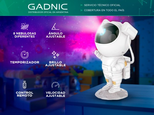 Astronauta Proyector de Luces de Galaxia Gadnic LDPP1 Star Light