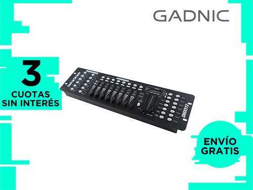 Consola Gadnic SRX666 Universal 192 Canales Efectos Luces Dj