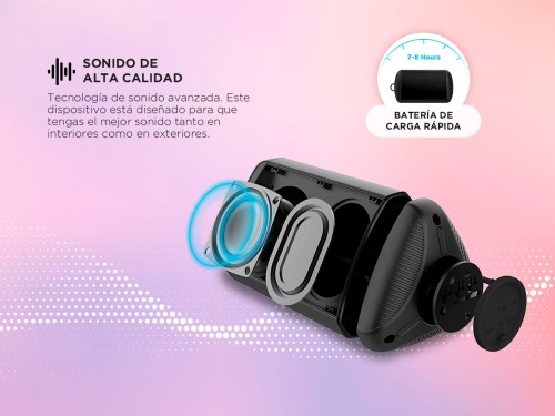 Parlante Gadnic Portátil Con Bluetooth