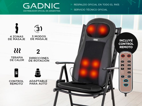 Asiento Masajeador Gadnic Acacia Shiatsu Terapia de Calor