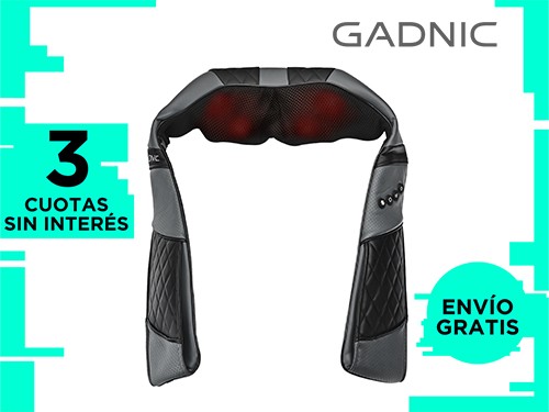 Masajeador Gadnic Ceibo Cervical y Lumbar Shiatsu Terapia Calor 3 Velo