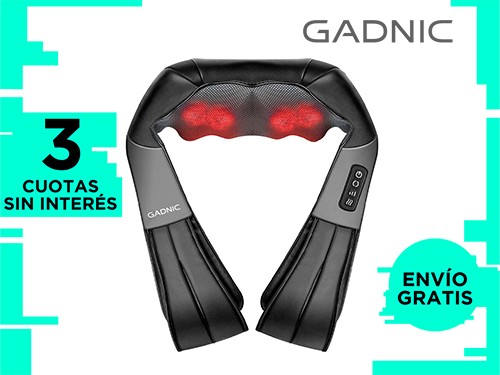 Masajeador Gadnic Ombu Cervical y Lumbar Shiatsu Terapia de Calor